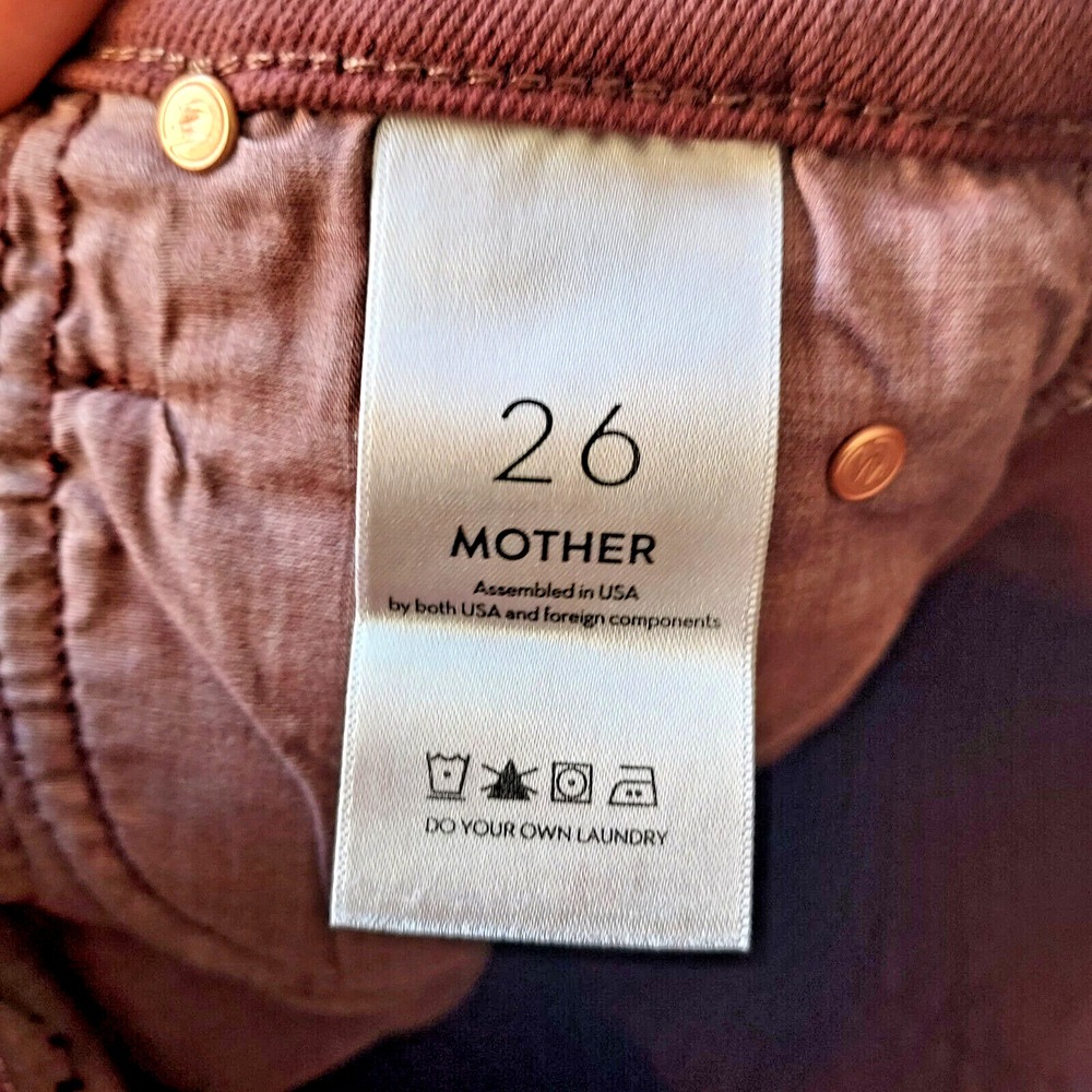 Mother The Mid Rise Dazzler Skimp Womens Size 26 Dark Fudgesickle Wash Jeans‎ - Picture 11 of 16